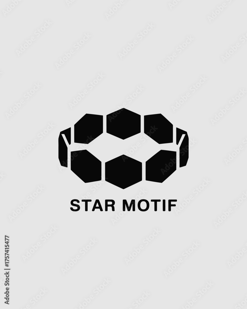 Obraz premium Modern star motif logo design conveys innovation and creativity perfect for branding, technology, or design company, a symbol of connection and progress with a sleek and professional aesthetic
