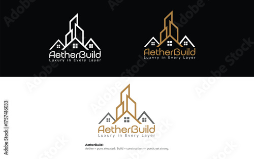 'Aether Build' Logo for Real Eastete  company