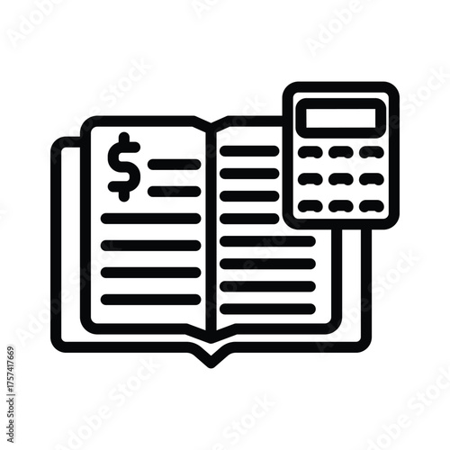 Ledger line icon , vector, pixel perfect, illustrator file 
