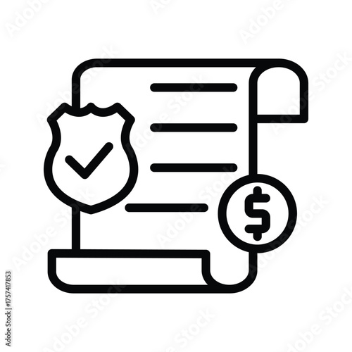 Liability line icon , vector, pixel perfect, illustrator file 
