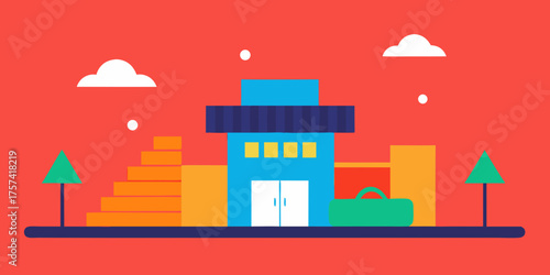 Flat Design Augmented Reality Shopping Mall Guide