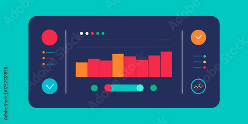 Stock Trading Dashboard Flat UI