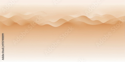 Brown paper texture with a sunset silhouette of desert mountains and a lone tree against an orange and yellow sky, offering copy space for your summer travel design