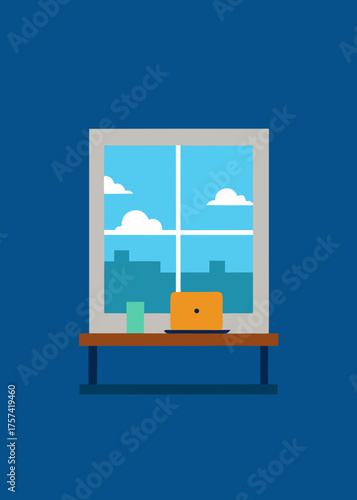 flat design ai powered smart assistant concept