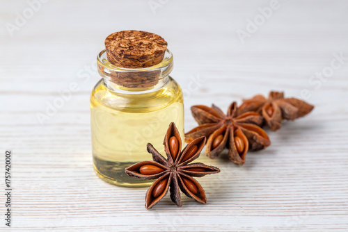 Star anise essential oil on...