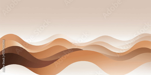 Abstract blue and orange vector wave pattern illustration for backgrounds or wallpaper design