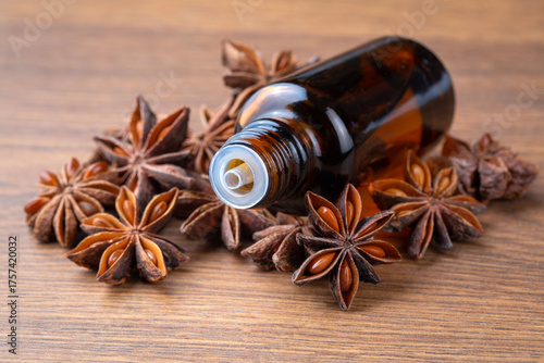 Star anise essential oil on...