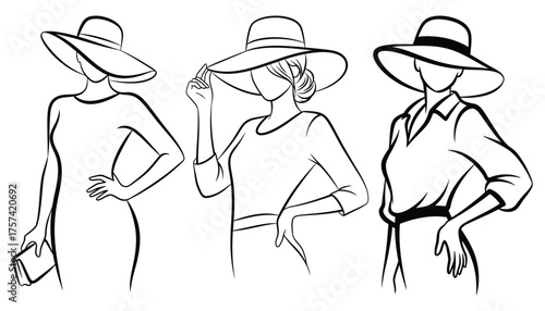 Fashionable woman in a stylish outfit for advertising