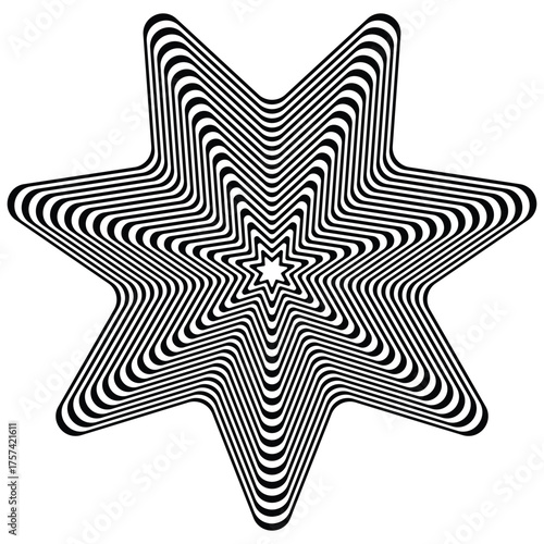 Optical illusion pattern icon for your design, easily editable optical illusion