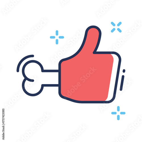 Grab this amazing flat outline icon of spooky hand in modern style