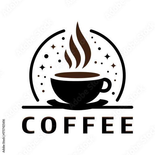Coffee Illustration, Coffee Logo Design
