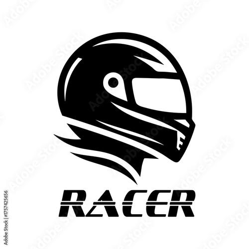 Logo For Riders, Bikers, Racers, Logo Design, Helmet Logo, Helmet Silhouette