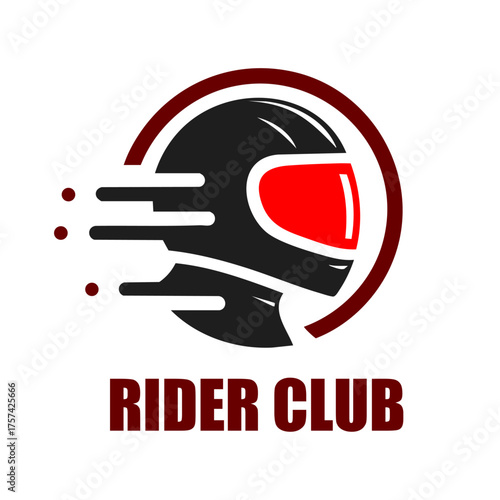Logo For Riders, Bikers, Racers, Logo Design, Helmet Logo, Helmet Silhouette