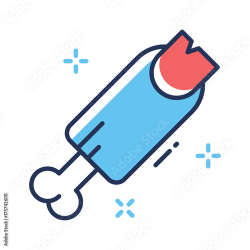 Haunted zombie finger candy with bone, spooky Halloween treat.