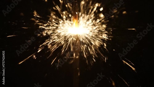 Wallpaper Mural Sparkler burning against dark background festive celebration Torontodigital.ca