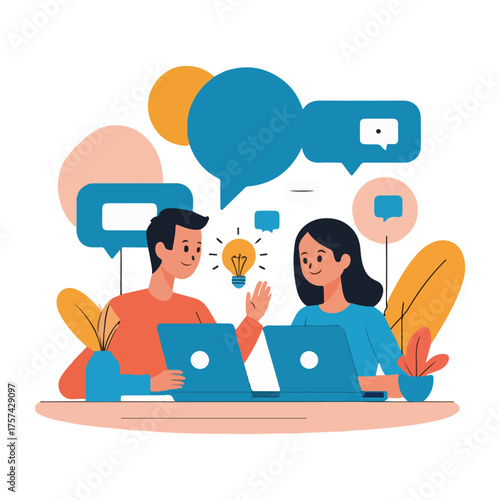 Flat geometric vector for National Mentoring Day featuring mentor support, digital guidance, paper planes, puzzle link, superhero theme & knowledge sharing