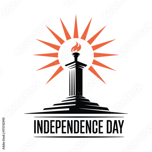 Wallpaper Mural Independence Day monument with sunburst and flame column pillar Torontodigital.ca