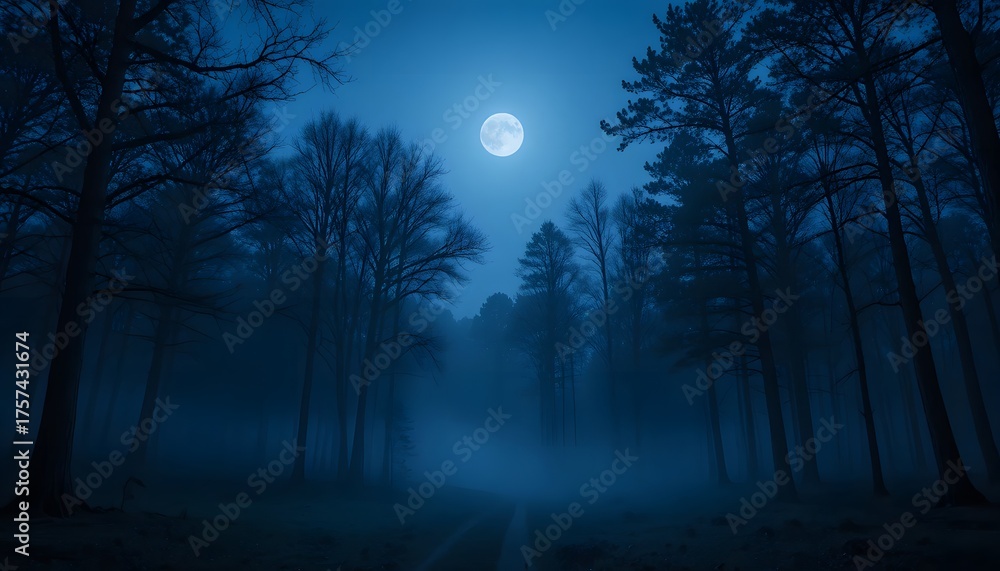 Fototapeta premium Misty Forest at 200 AM