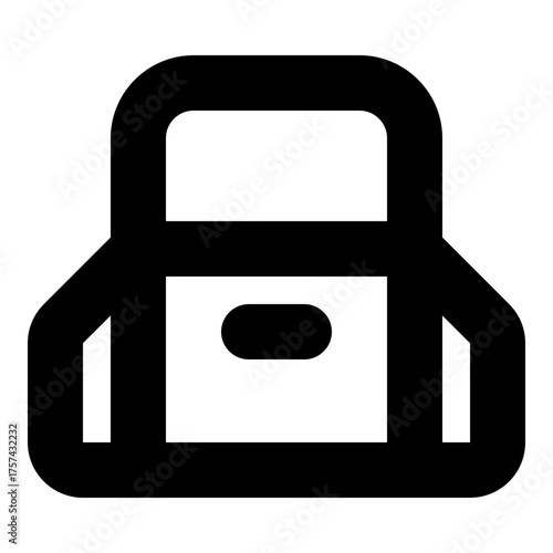 Bag Outline Icon Vector