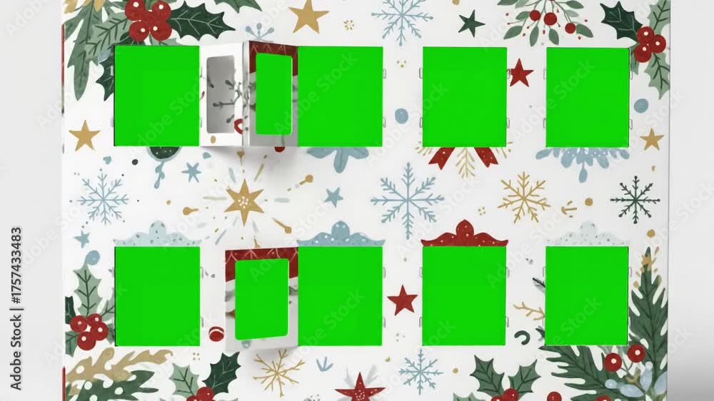 Window Animation Holiday Holiday Animation with christmas advent calendar window reveals to ...