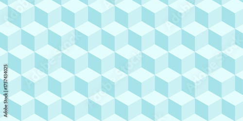 blue 3d modeling cubes Illustration decoration seamless white material pattern square design.	
