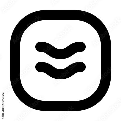 Approximately Equal Outline Icon