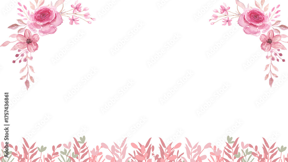 Obraz premium pink flower frame