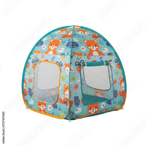 Playful Fox & Forest Friends Kids' Play Tent isolated on transparent background