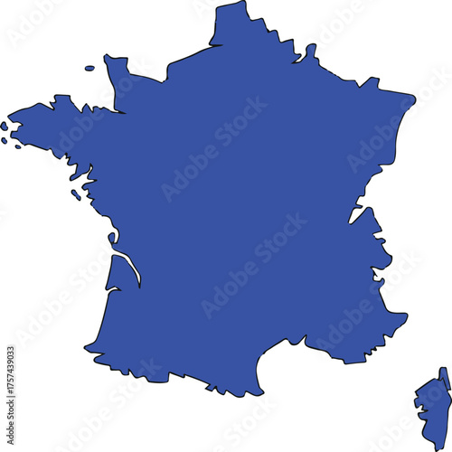 france country outline silhouette vector artwork corsica included ai eps png jpeg
