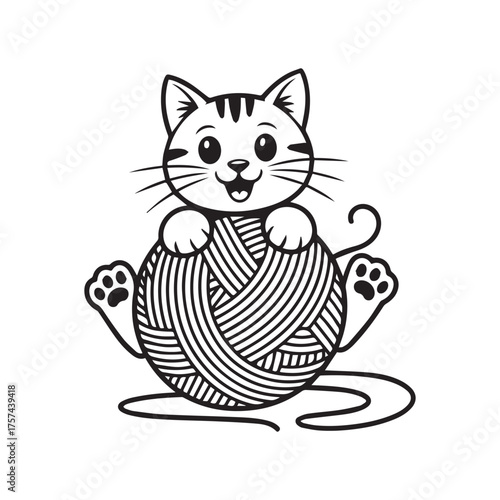 Creative flat vectors for National Cat Day featuring cats in fun outfits, retro posters, plants, moons, stars, coffee, yarn, zodiac & geometric patterns