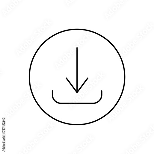 Search icon outline editable stroke line drawing eps