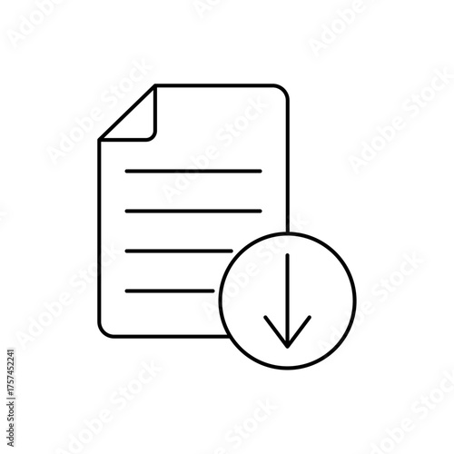 Magnifying Glass icon outline editable stroke line drawing eps