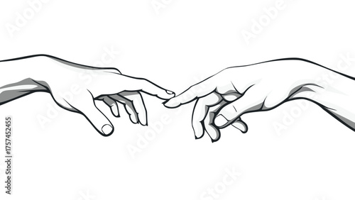 Business handshake vector illustration showing people shaking hands with a black silhouette symbol of friendship and help gesture