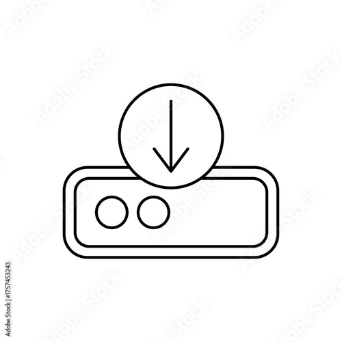 Inspection icon outline editable stroke line drawing eps