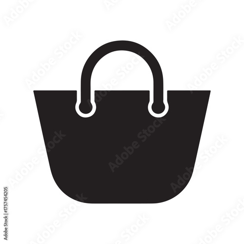Modern shopping bag icon with clean lines and vibrant color options for retail and e commerce