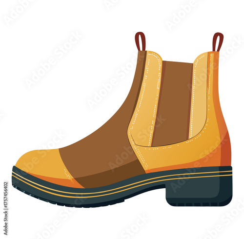 pair of winter boots vector illustration