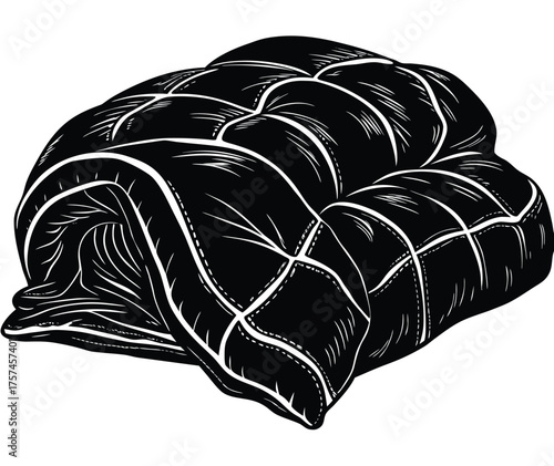 two pillows on a white bed