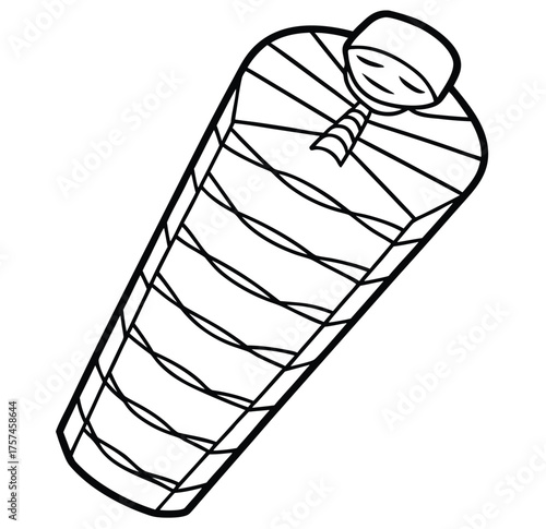 cartoon character with cigarette and knife vector illustration