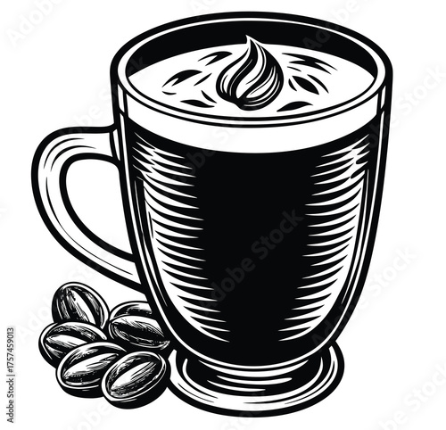 A cartoon illustration of creamy plant-based peanut milk in a glass, surrounded by fresh peanuts in shells and green leaves, representing a healthy vegan dairy-free alternative