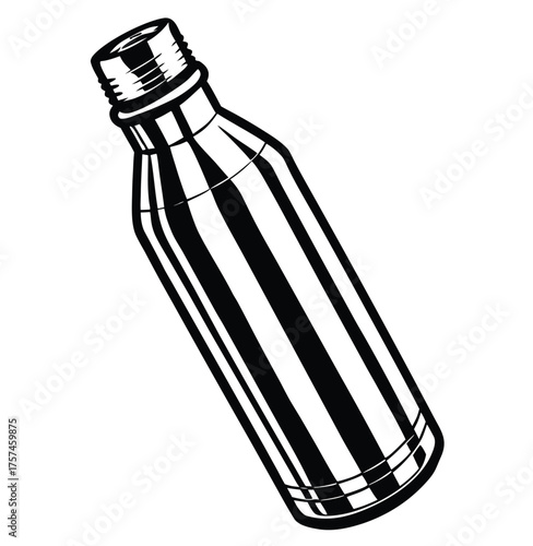 Spiced coffee drink in a bottle, a flavorful blend of aromatic ingredients like cinnamon, star anise, and roasted beans. A refreshing and exotic beverage illustration