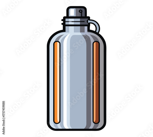 vector illustration of a bottle of perfume and water