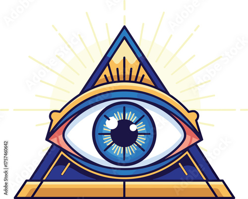 All-Seeing Eye in Triangle: Symbol of Divine Vision and Mystery