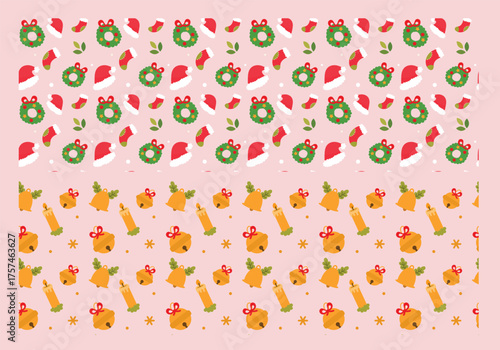 Gingerbread Man and Christmas Lights Seamless Holiday Pattern