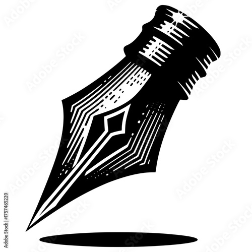 Ink pen nib vector image illustration