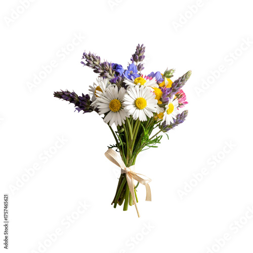 Vibrant Fresh Flower Bouquet Black Background