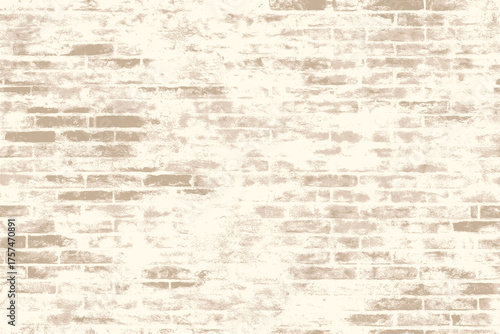 Vintage white brick wall texture with soft weathered effect, perfect for rustic backgrounds, architecture visuals, or print design.