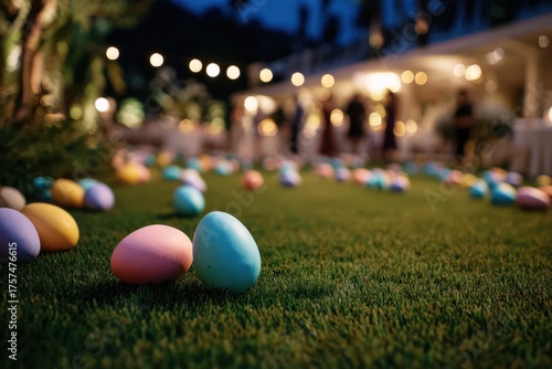 Elegant Easter Egg Hunt at Night