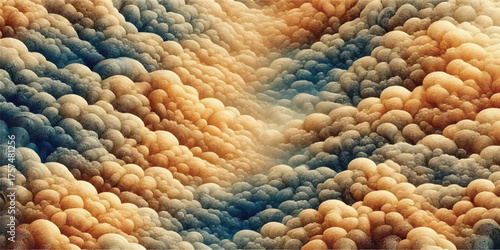 A textured background image of sand dunes arranged in a cloud-like pattern, creating a unique and visually interesting backdrop.