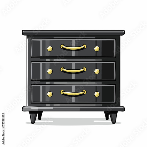 Kleiner Schrank in schwarz