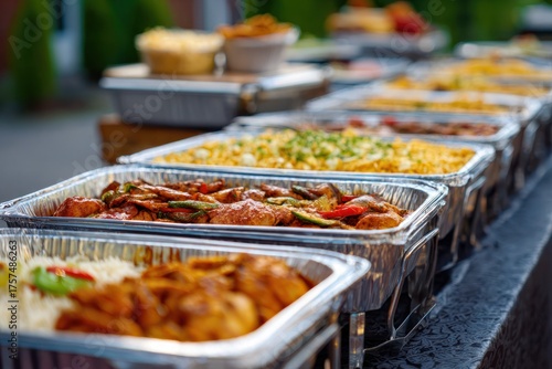 Outdoor Mexican Buffet Catering Spread
